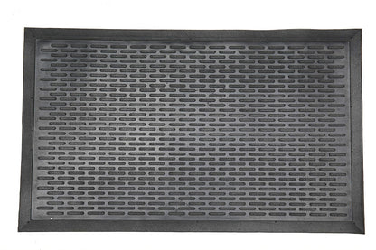 Ottomanson Waterproof Boot Tray Rubber Shoe Mat with Raised Edges, Heavy Duty Non Slip All Weather Entryway Mat for Shoes and Pets, Indoor Outdoor Use, 18" x 28"