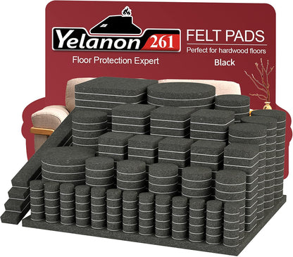 Felt Furniture Pads -56 Pcs(1+2)” Premium Felt Pads for Chair Legs Furniture, Floor Protectors for Hardwood Floors,Brown