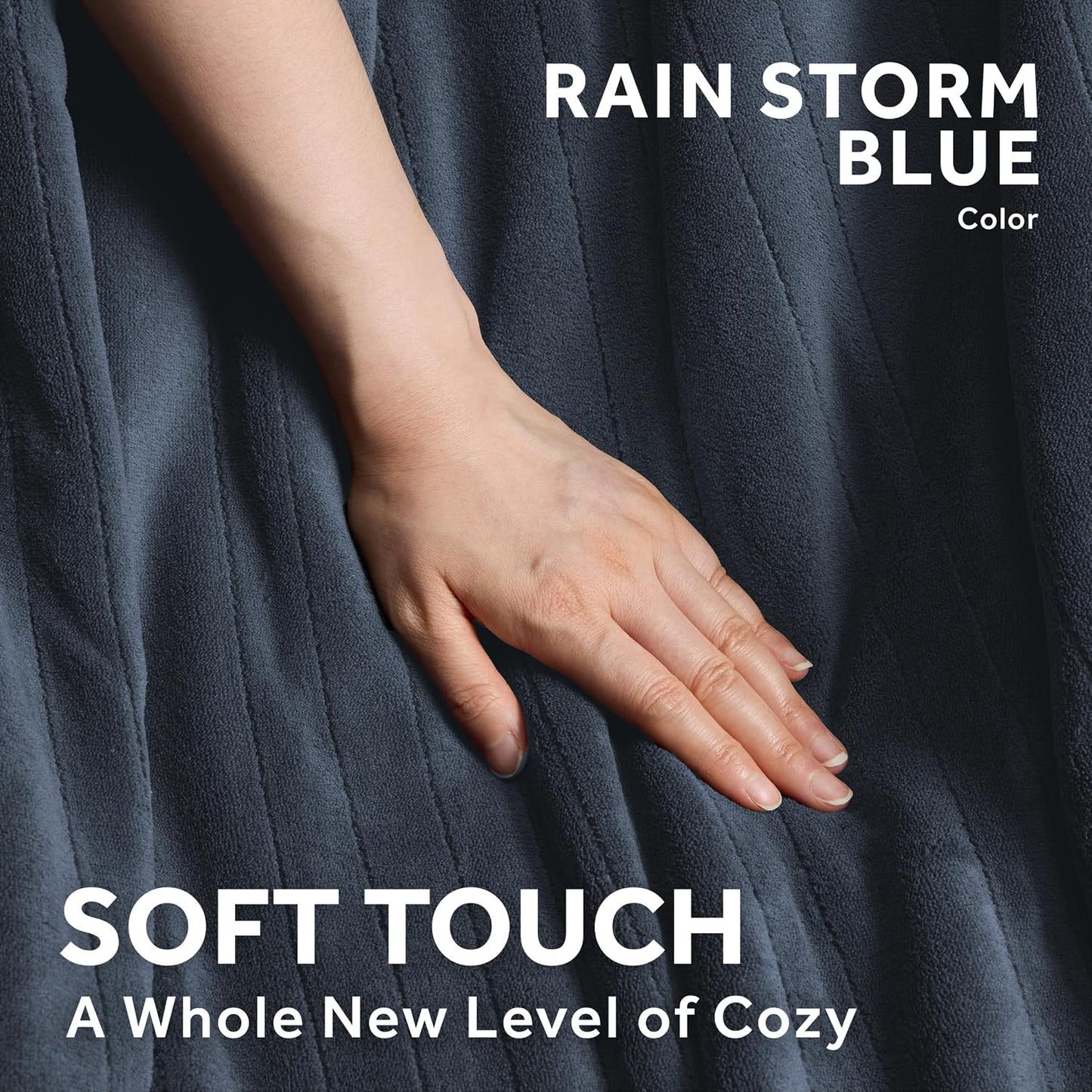 Sunbeam Royal Posh Dove Grey Heated Personal Throw / Blanket, Cozy-Warm, Adjustable Heat Settings