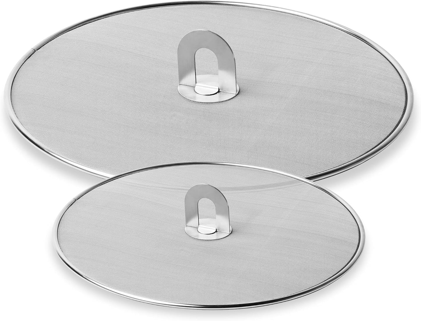 Homestia Splatter Screen for Frying Pan, 10 Inch Grease Splatter Guard | 304 Stainless Steel Ultra Fine Mesh Lids, Splatter Screen for Cooking, Rust-Free - No Oil Mess, No Burns, with Fold Flat Knob