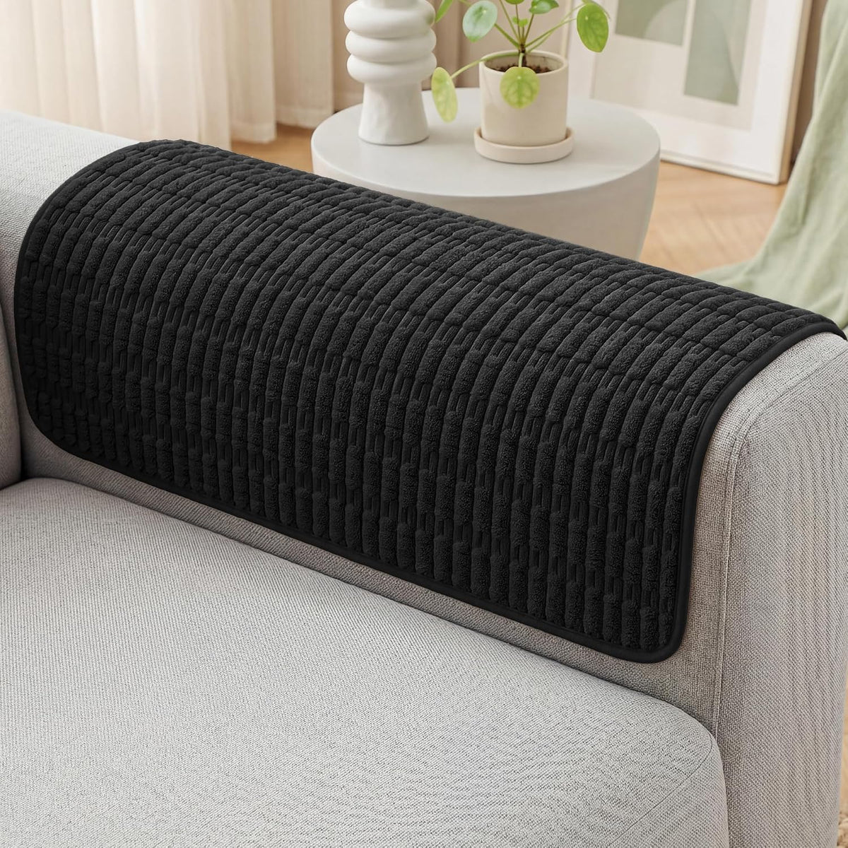 Foxdecor Couch Arm Covers for Sofa Arm Chair Covers Set of 2