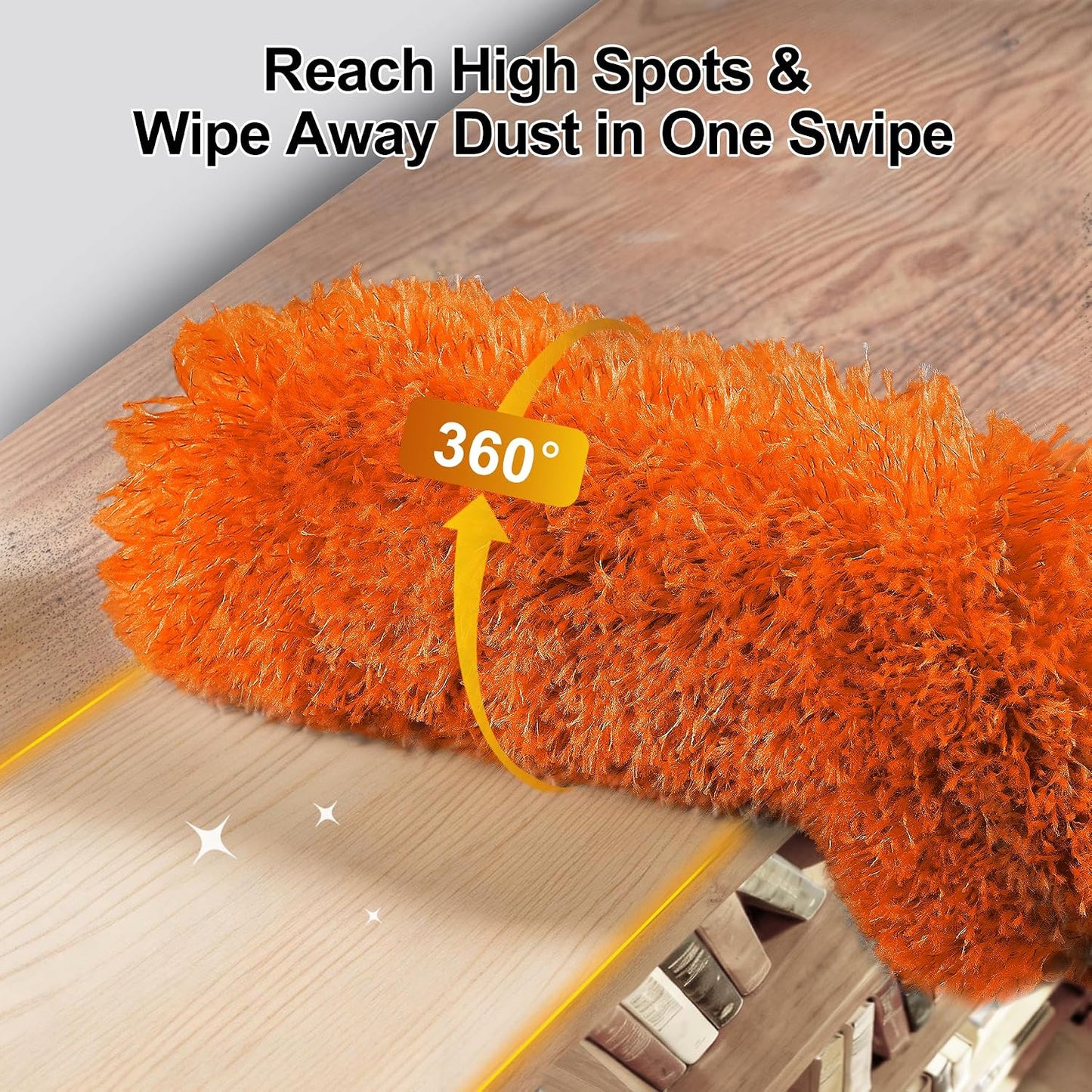 Tiumso Microfiber Feather Duster 5-in-1 Kit, Dusters for Cleaning, Duster with Extension Pole 100 Inches, Cobweb Duster, Microfiber Dusters for High Ceilings and Fans, Blinds, Cars and Furniture