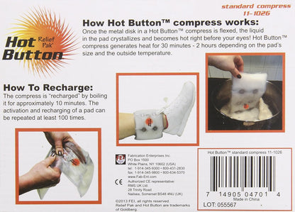 Relief Pak Hot Button Instant Reusable Hot Compress, Neck