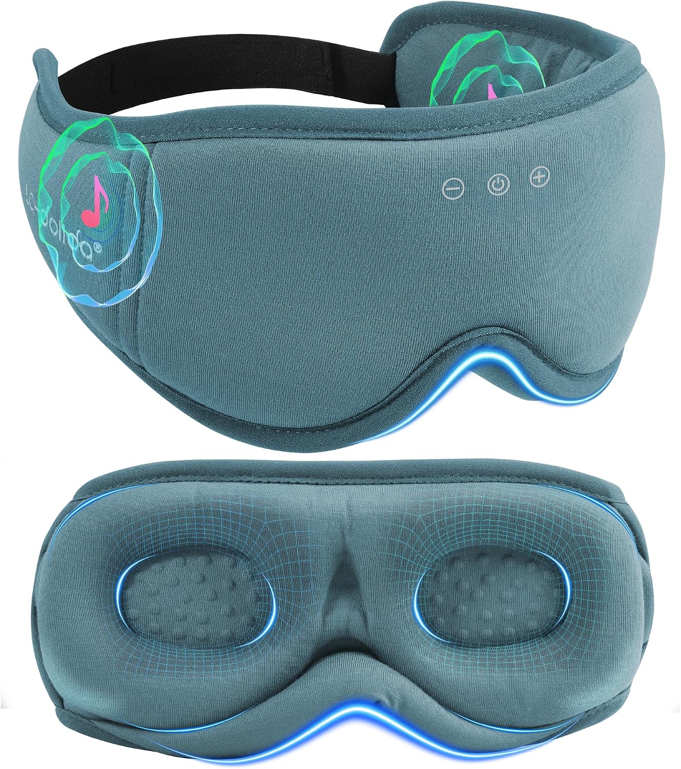 BambooCotton 3D Bluetooth Sleep Mask, LC-dolida 2026 New Sleep Headphones, Wireless Comfort, Sustainable Luxury for Better Sleep