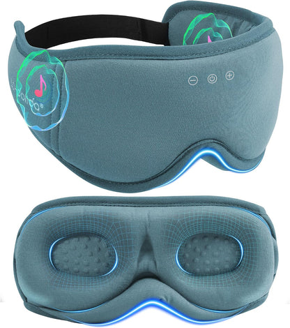 BambooCotton 3D Bluetooth Sleep Mask, LC-dolida 2026 New Sleep Headphones, Wireless Comfort, Sustainable Luxury for Better Sleep