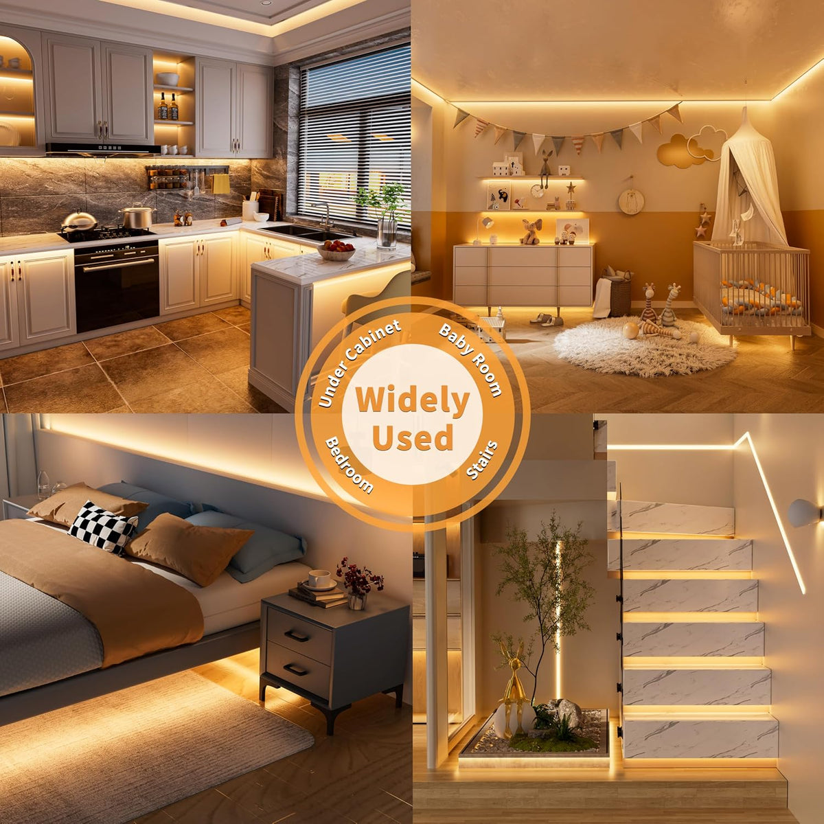PAUTIX Dotless LED Lights,COB LED Strip Lights with Motion Sensor,5V USB Powered 2700K Warm White,Super Bright Dimmable Motion Activated,Bedroom,Cabinets,Kitchen,Stairs,Closet Indoor Lighting