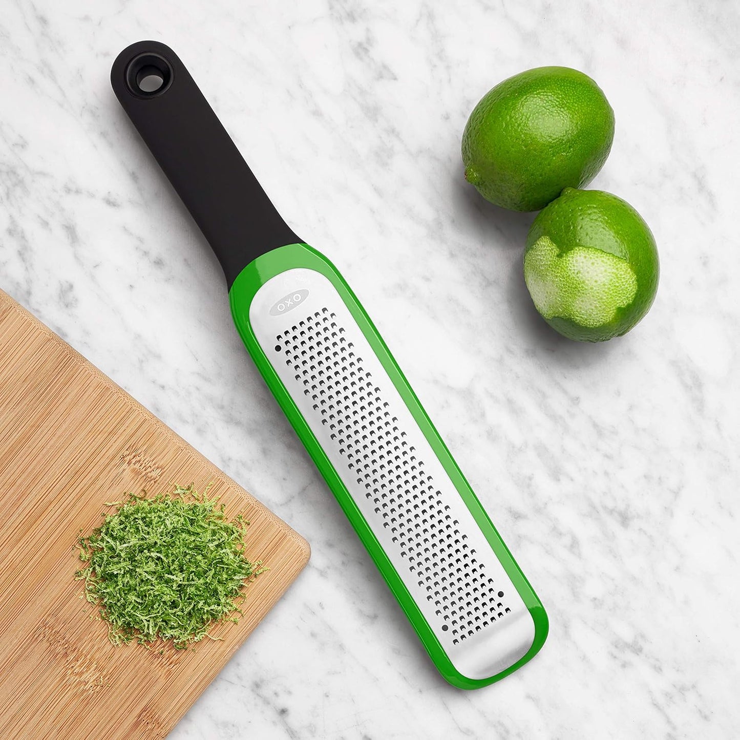 OXO Good Grips Etched Coarse Grater with Handle, Orange | Coarse Kitchen Grater, Sharp Etched Teeth, Non-Slip Handle, Hard Cheese, Vegetables, Chocolate, Easy Grip