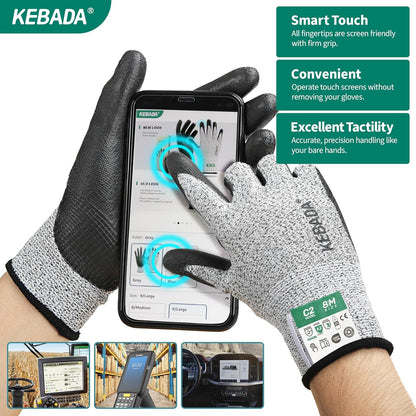 C4 Cut Resistant Gloves, ANSI A4, 100% Food Grade, 1 Pair, Medium | Food grade cutting gloves, glass-free & steel-free, breathable, washable. Ideal for meat cutting, slicing and oyster shucking