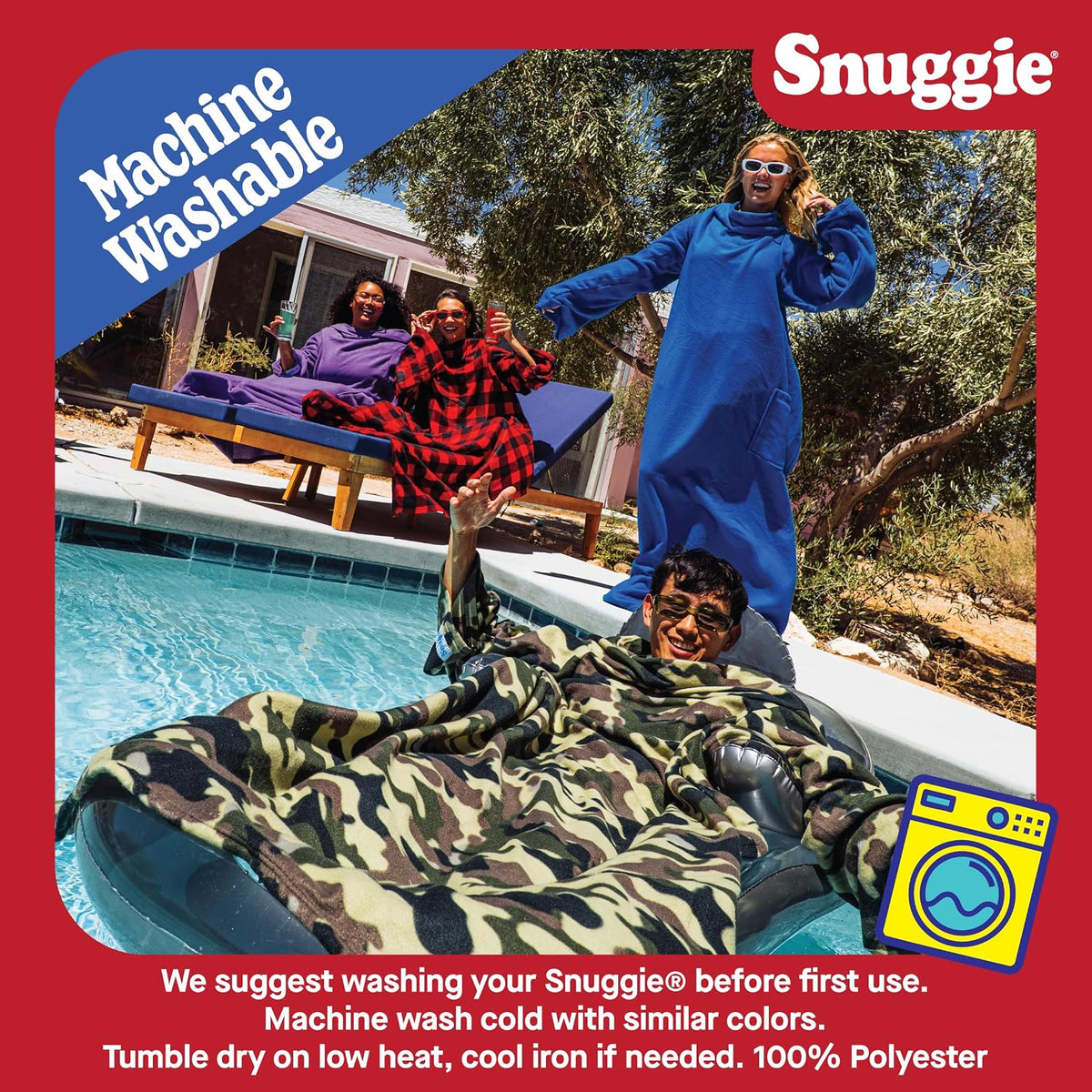 Snuggie The Original Wearable Blanket With Sleeves & Pockets | Cozy Oversized Throw for Adult Men & Women | One Size, 71x54