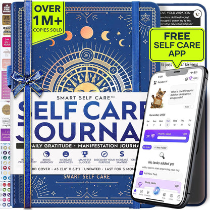 Freedom Mastery Daily Journal of Gratitude, Productivity & Habit Tracker | Undated 90-Day Planner with Daily Reflection, Mindfulness, Positivity, Vision Board & Stickers, Gratitude Journal for Women
