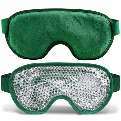 Cooling Eye Mask with Gel Beads, Reusable Cold Eye Mask for Puffy Eyes, Dark Circles, Sleep, Relaxation, Soft Cooling Eye Pads for Men Women（Purple）