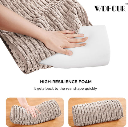 WdFour Headrest Memory Pillow, Support Cushions for Neck, Back or Foot for Sofas, Recliners, Office Chairs, Massage Chairs for Neck Pain Relief and Cervical Support(Khaki, 13" Wx2.7 D).