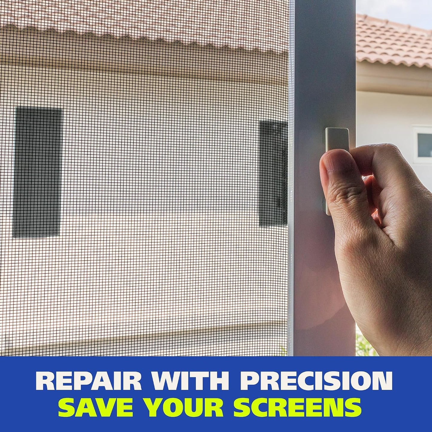 Gaffer Power Screen Repair Tape – Fiberglass Mesh, Strong Adhesive, Weather-Resistant Window & Door Screen Patch