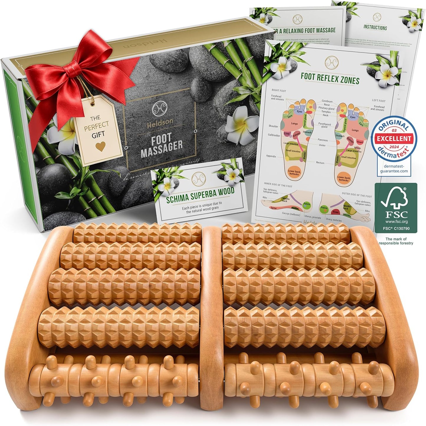 Wooden Foot Massager Roller – Foot Roller for Plantar Fasciitis | Foot Roller for Plantar Fasciitis