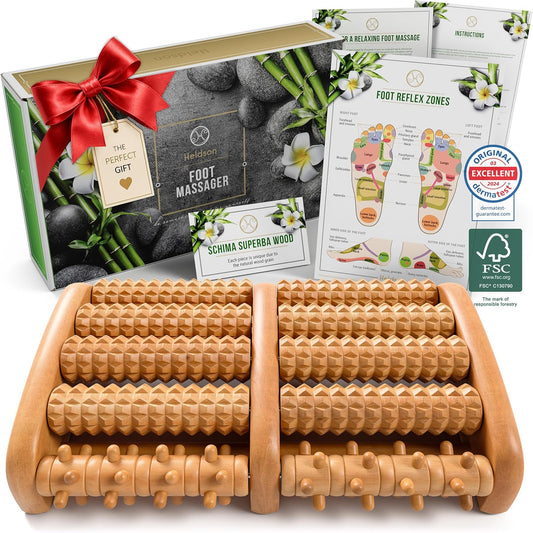 Wooden Foot Massager Roller – Foot Roller for Plantar Fasciitis | Foot Roller for Plantar Fasciitis