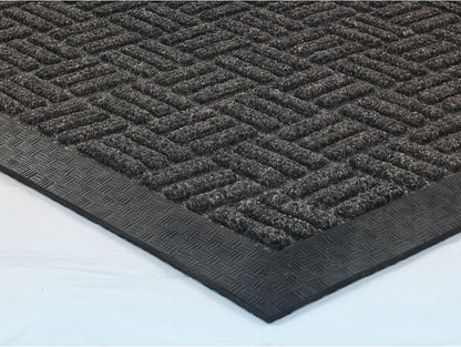 Ottomanson Waterproof Boot Tray Rubber Shoe Mat with Raised Edges, Heavy Duty Non Slip All Weather Entryway Mat for Shoes and Pets, Indoor Outdoor Use, 18" x 28"
