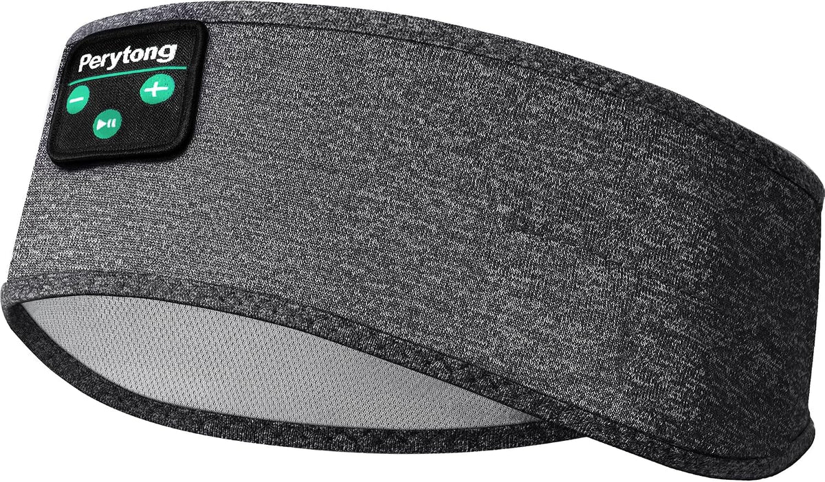 Perytong Sleep Headphones Bluetooth 5.4 Headband, Wireless Sleep Headphones for Side Sleepers - Sleeping Headband with Ultra-Thin Speaker Microphone Handsfree Gift Ideas for Women Men