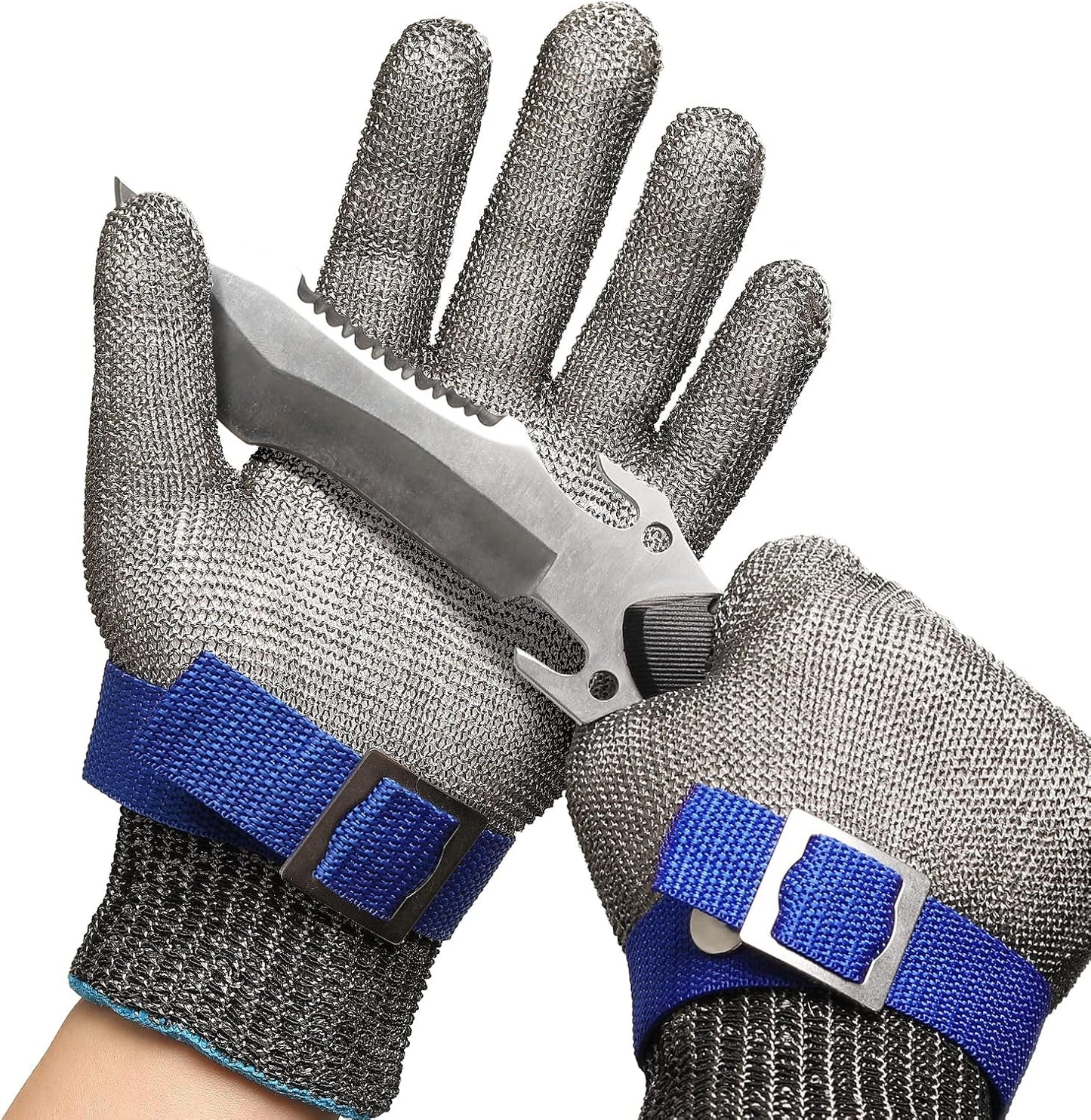 Schwer SlicePro ANSI A9 Cut Resistant Glove PR1706, Stainless Steel Mesh Metal Glove, Food Grade for Kitchen Cooking, Butcher Meat Cutting, Oyster Shucking, Mandoline, Fishing, (M, 1 PCS)