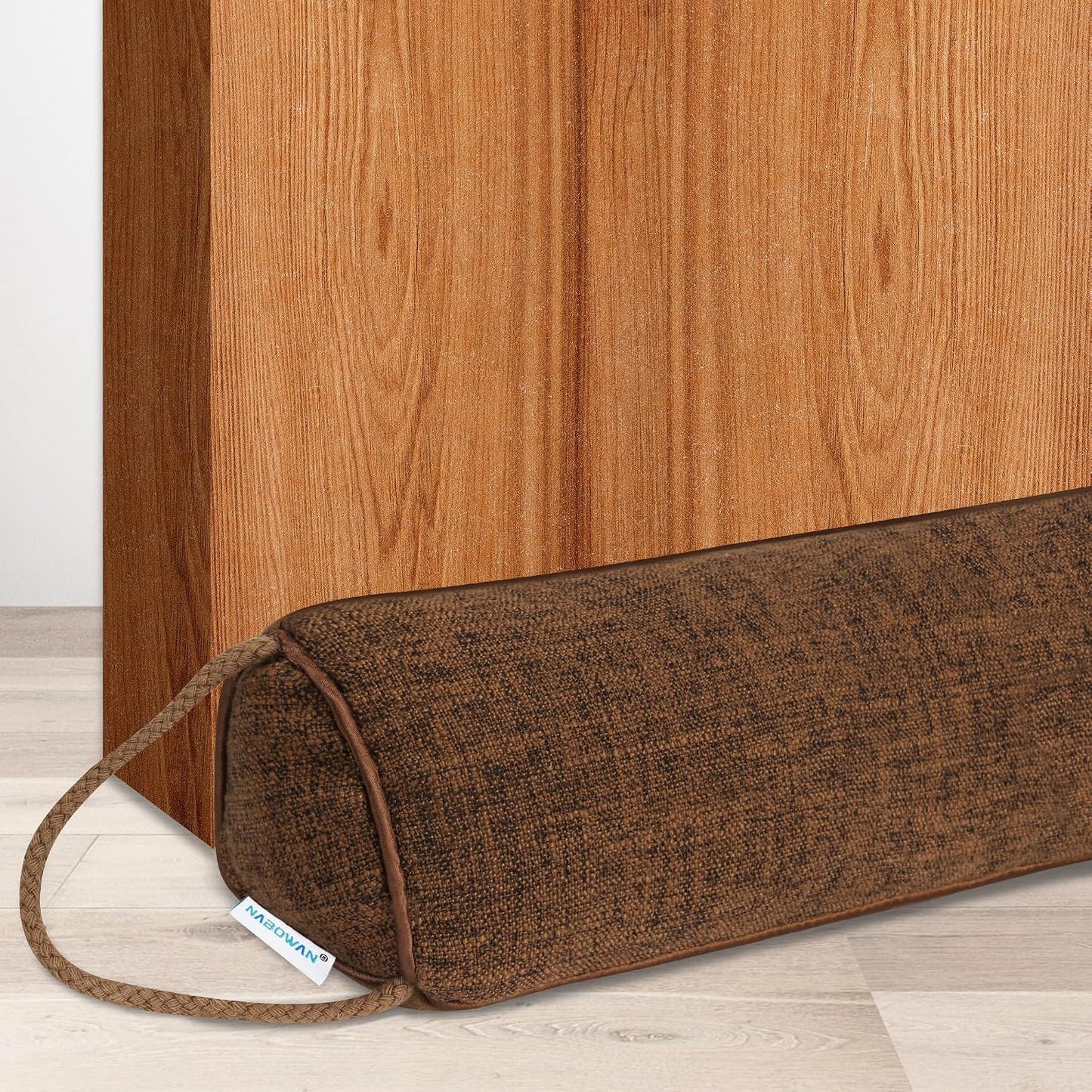 NABOWAN 30" Weighted Under Door Draft Stopper -Triangular Door Draft Blocker with Hook Loops for Easy Install, Save Energy, Home Room Essentials