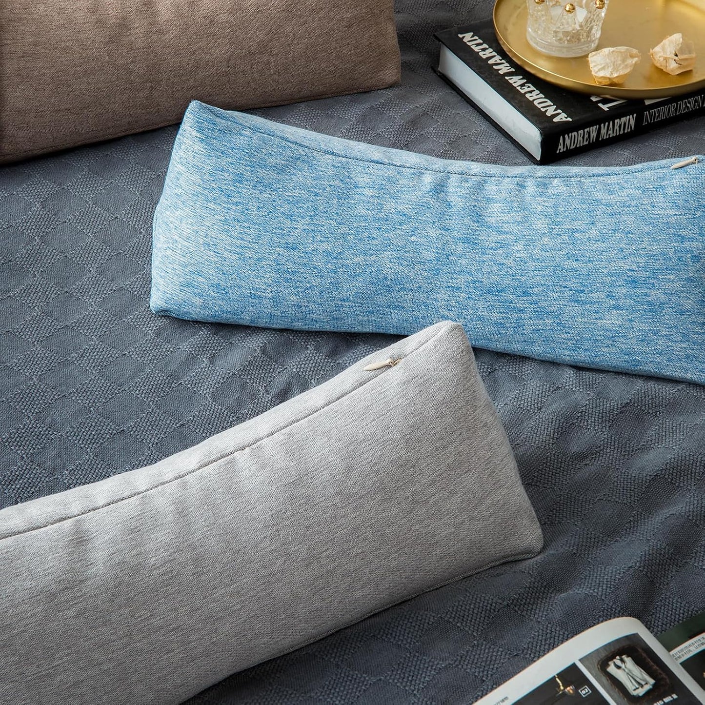Buckwheat Neck Support Pillow Cervical Neck Cylinder Bolster Pillow,Buckwheat Hulls Adjustable Roll Pillow,Neck Pain Relief for Back and Side Sleepers Round Pillows for Lunch Break beige, 6*15 inch