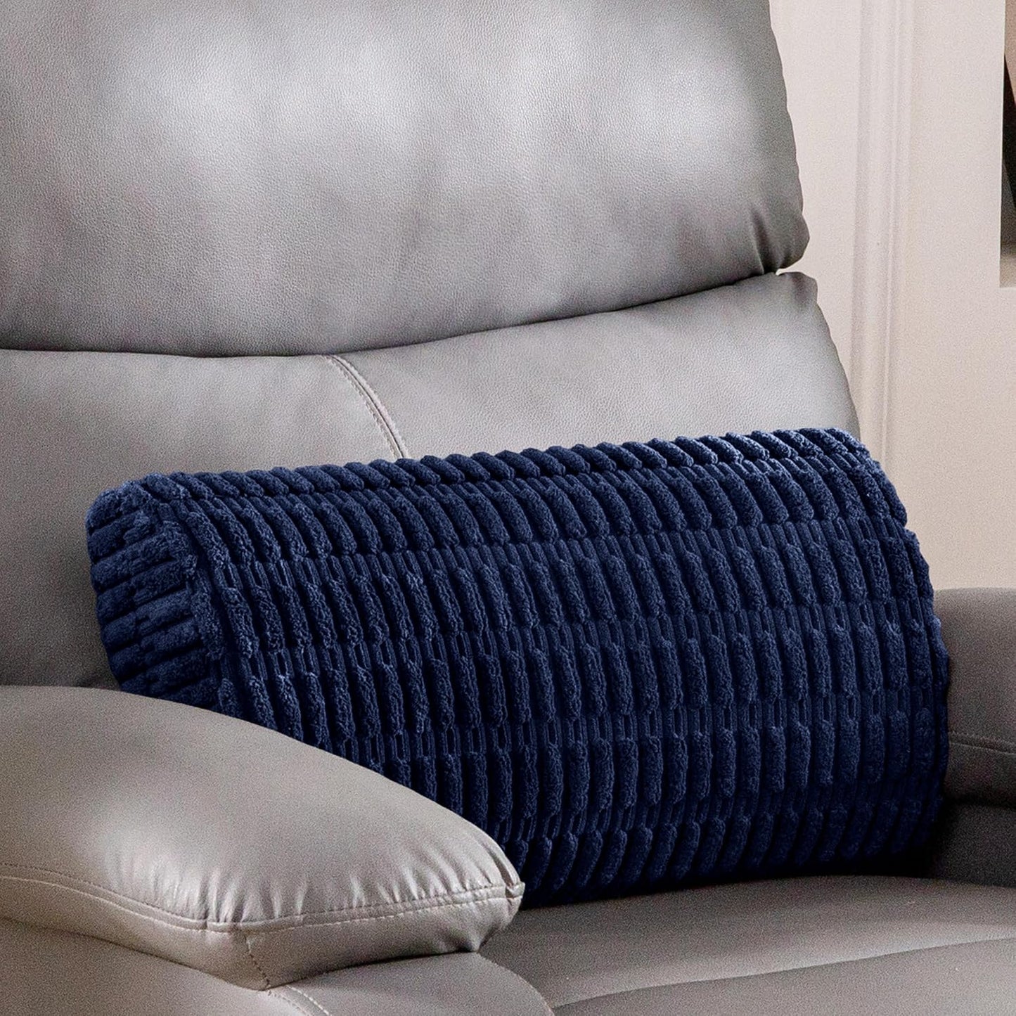 Lumbar Support Pillow for Recliner Chair/Office Chair/Couch, Memory Foam Back Support Cushion with Adjustable Strap, Recliner Cushions for Lower Back Pain Relief, Sleeping, Washable Cover, Beige