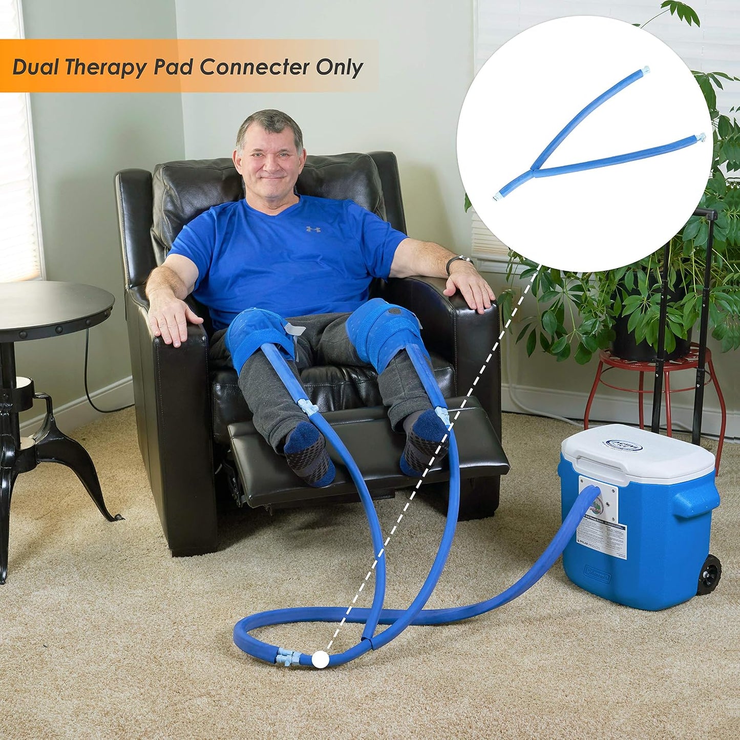 Polar Active Ice® 3 in 1 Knee, Ankle, & Elbow Therapy pad 12.5” x 10.5” with Attached Belts. Use only with The Polar Active Ice #AIS Therapy System.