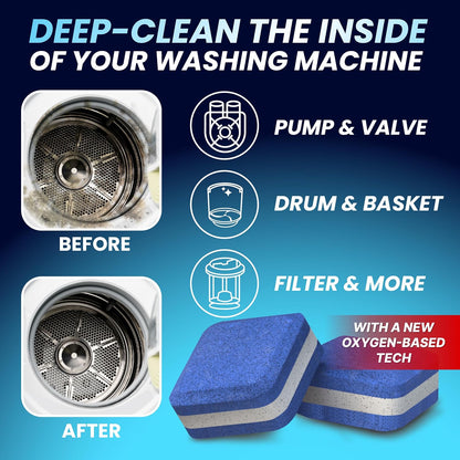 Washing Machine Cleaner Pro Tablets for Pet Owners, 28 Pack, Front/Top Load | Remove Stubborn Pet Hair, Washer Deep Cleaning, Septic Tank Safe, HE Support, Eliminates Pet Smells, Prevents Dander Build-up