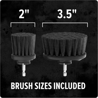 Dirt Devil Soft Bristle Cleaning Brush Set, Includes 2" & 3.5" Brushes | For Use on Glass, Hardwood, Ceramic and More, Gentle Cleaning, Scrubber Brush Drill Attachment for Cleaning