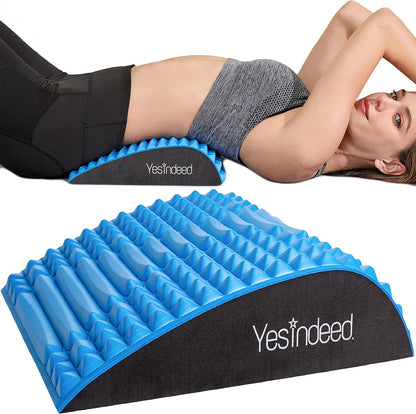 Back Stretcher Pillow – Pain Relief for Lower Back, Lumbar Support, Posture Correction, Sciatica Aid, Orthopedic Design, Easy to Use at Home, Office, or Anywhere, Orthopedist Recommended