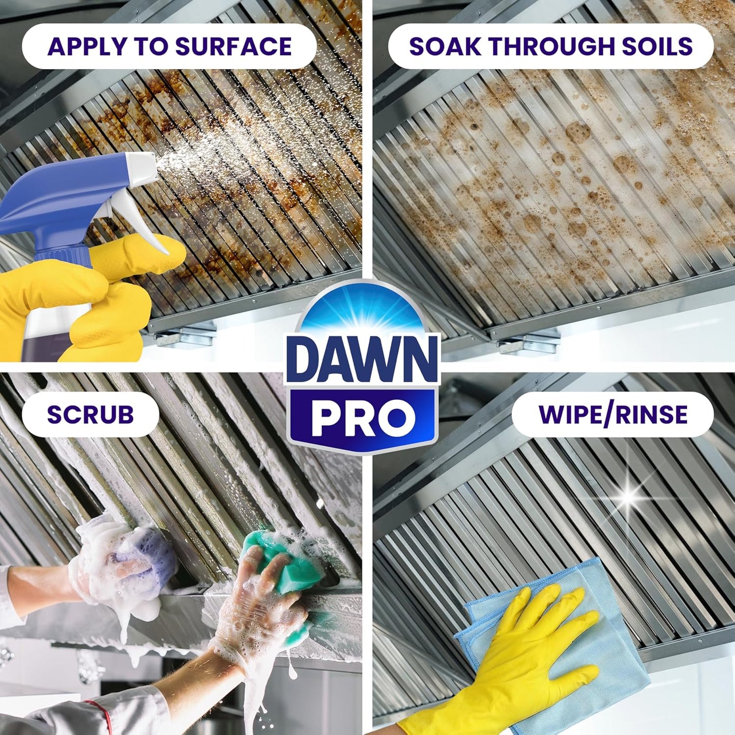 Dawn PRO Kitchen Surface Degreaser, Bulk Cleaning Spray for Oil and Grease Buildup in Commercial Kitchens, 32 fl oz (Case of 6)