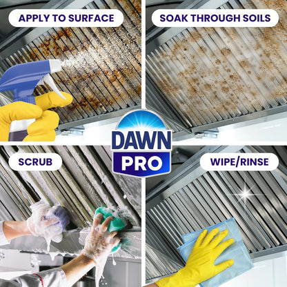 Dawn PRO Kitchen Surface Degreaser, Bulk Cleaning Spray for Oil and Grease Buildup in Commercial Kitchens, 32 fl oz (Case of 6)