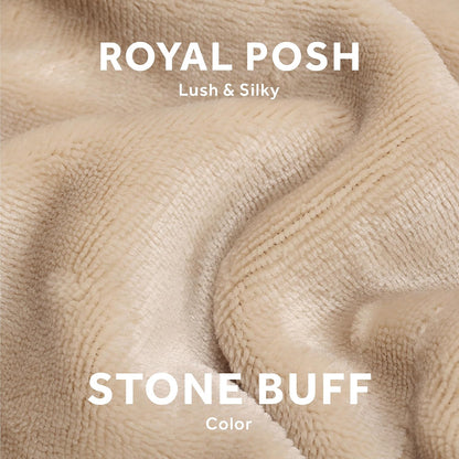 Sunbeam Royal Posh Dove Grey Heated Personal Throw / Blanket, Cozy-Warm, Adjustable Heat Settings