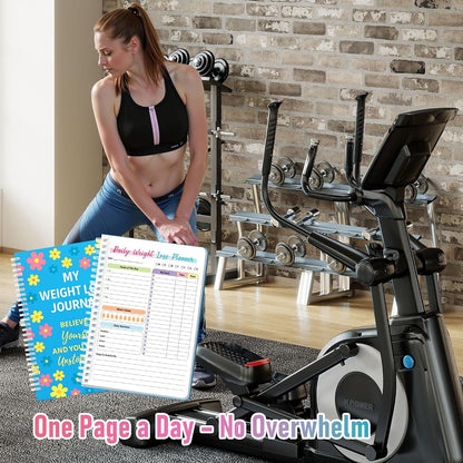90-Day Weight Loss Planner – Spiral Bound Fitness & Wellness Journal with Daily & Weekly Trackers, Meal Planning, Habit & Workout Logs, 100 GSM No-Bleed Paper, Waterproof PVC Cover