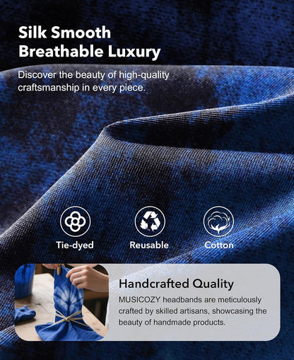 MUSICOZY Sleep Headphones Tie-Dye Bluetooth Headband Headphone for Sleeping