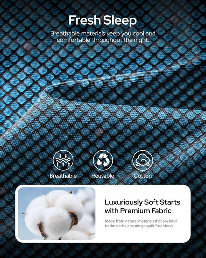 MUSICOZY Bluetooth Sleep Mask Headphones for Side Sleepers | Soft Mesh Eye Masks With Ultra-Thin Speakers, HD Audio, Comfortable Fit For Sleeping, Travel and Relaxation