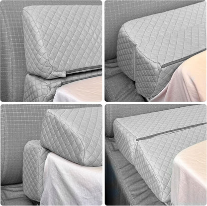 4 Modes Pillow Wedge for Headboard Gap, Foldable Bed Wedge Pillow, Bed Gap Filler King Size Fill The Gap (0-7"), Mattress Gap Filler Long Pillow Between Headboard and Mattress