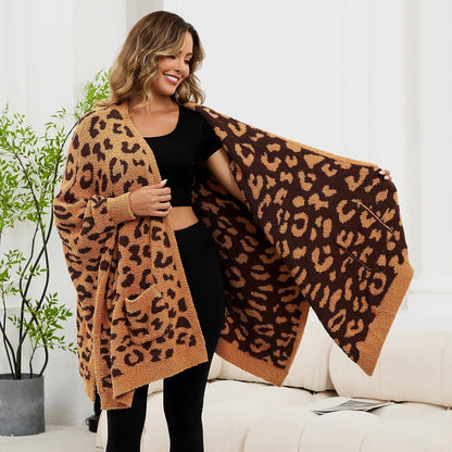 Wearable Blanket Sherpa Poncho Unique Office Work Warm Cozy Shawl TV Throw Blankets, Plush Cape Wrap for Adults