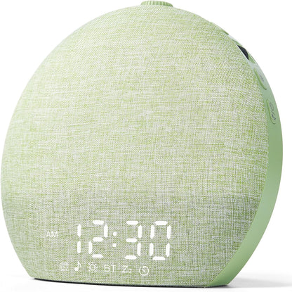 LIORQUE Wake Up Light Sunrise Alarm Clock for Bedrooms with BT Speaker | White Noise Machine with 30 Soothing Sounds, 17 Night Lights, Screen-Free, Bedside Clock for Heavy Sleepers Adults Kids