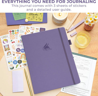 Clever Fox Mental Health & Anxiety Journal CBT Prompts 5.8x8.3 Lavender