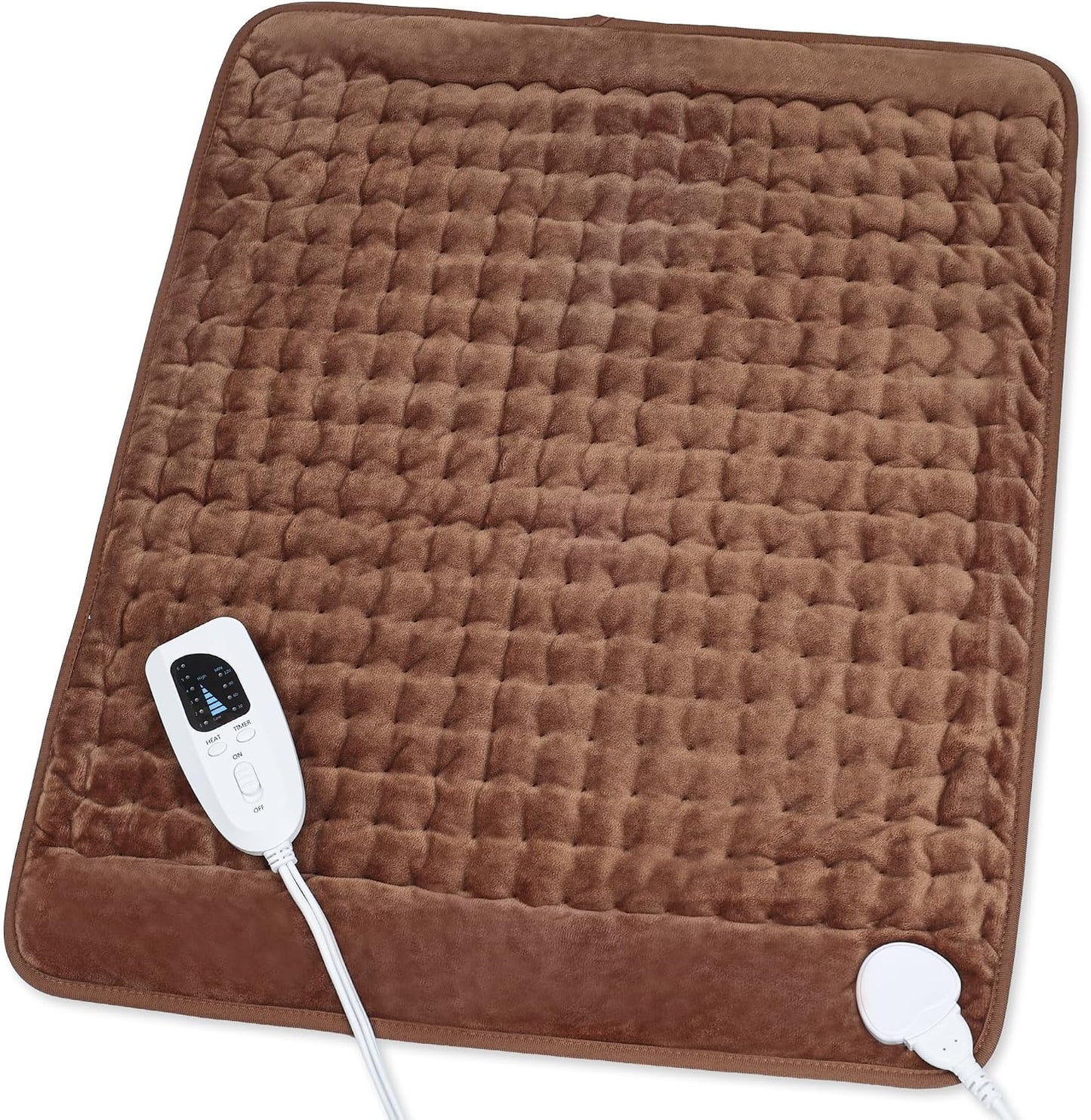 Heating Pad,Heated Blanket,Heating Pad for Back Neck,Grey,24x12 Inch | Electric Heating Pad,Dry/Moist Heat Heating Pads,Heating Pads for Shoulder,Abdomen,Heat Pad for Women Men,Birthday Gift