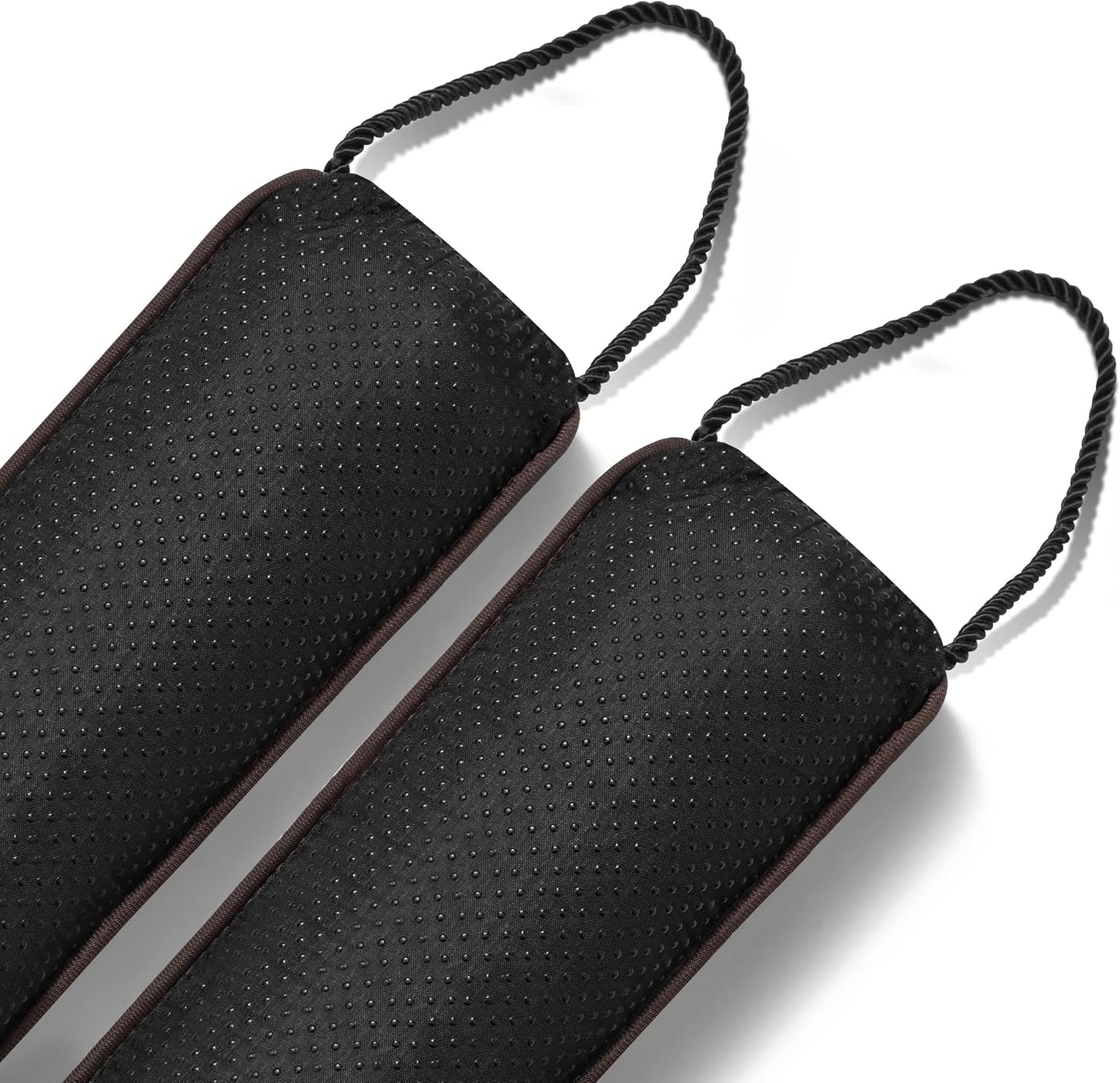 Door Draft Stopper with Removable Washable Cover, 38", Black | Weighted Gap Filler, Blocks Hot and Cold Air, All-Season Seal, Easy Install, Noise & Wind Blocker, Home Essentials