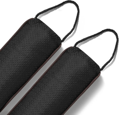 Door Draft Stopper with Removable Washable Cover, 38", Black | Weighted Gap Filler, Blocks Hot and Cold Air, All-Season Seal, Easy Install, Noise & Wind Blocker, Home Essentials