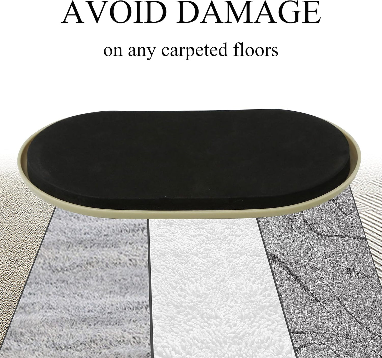 Furniture Slider, 3-1/2" x 6" Oval Heavy-Duty Furniture Movers, Reusable Carpet Sliders for Furniture, Heavy Furniture Moving Pads Moving Sliders - Protect The Surface of The Carpet (8 Pack)