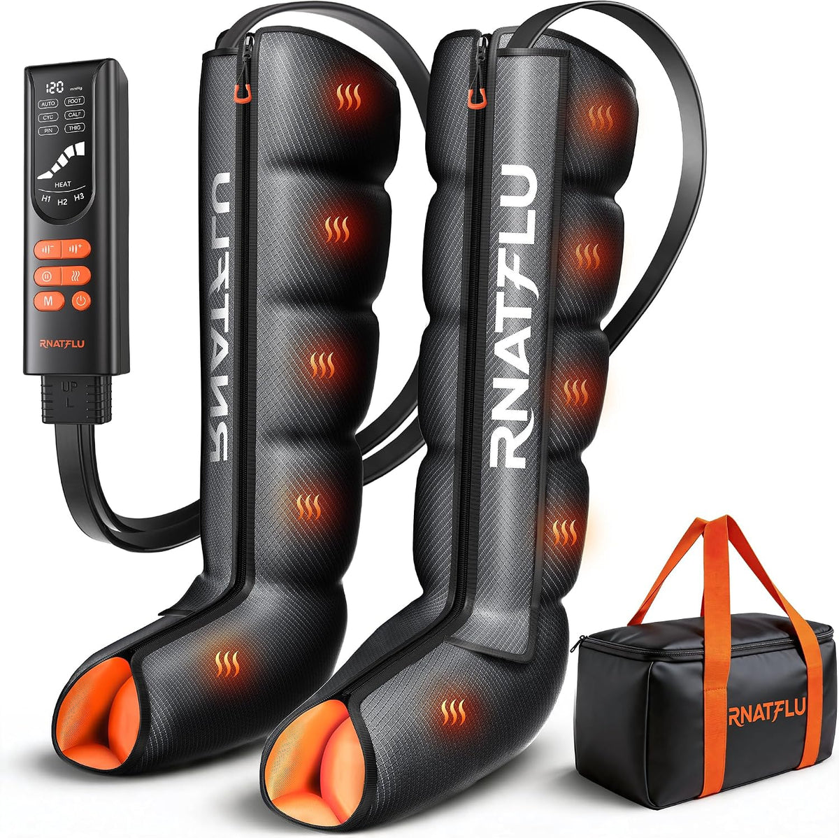 Air Compression Leg Massager with Heat for Circulation, Pain Relief
