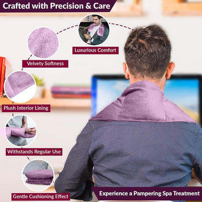 Kozi Neck Heating Pad | Microwaveable Weighted Shoulder Heating Pad | Neck and Shoulder Heating Pad with Clay Beads & Aromatherapy (Khol)