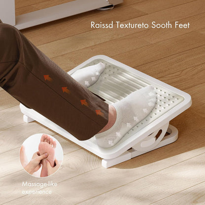 EUREKA ERGONOMIC Tilt Adjustable Footrest, Foot Rest for Under Desk at Work with Massage Surface, Office Foot Rest Under Desk with 20 Degree Tilt No Locking, Metal Frame | 20° tilt adjustable foot rest with massage surface and sturdy metal frame,