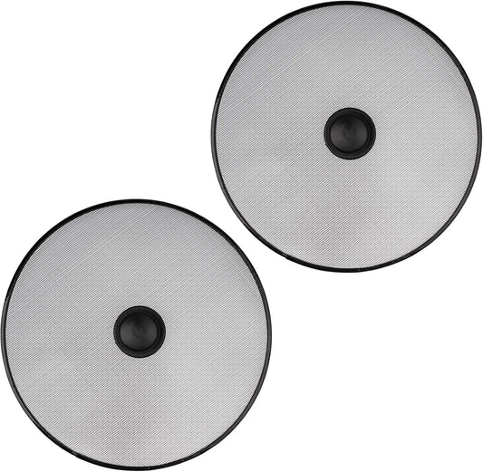 Splatter Screen for Frying Pans - Set Of 2: 10", 10" - Kitchen Ultimate Grease Protection Mesh for Skillet - Bacon Oil Catcher Guard for Pan
