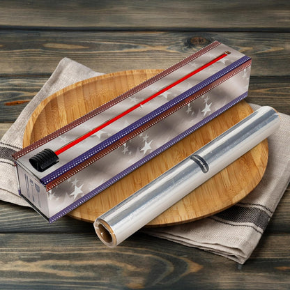 ChicWrap Carrara Marble Aluminum Foil Dispenser - Includes 12"x30' roll | Reusable Aluminum Foil Dispenser with Four Non-Slip Rubber Feet