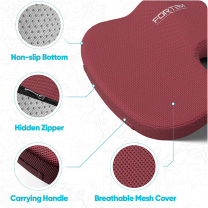 FORTEM Seat Cushion, Office Chair Cushion for Tailbone Sciatica Pain Relief