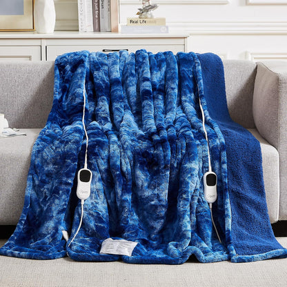 Homemate Heated Blanket Electric Heating Throw 50x60 Plush Faux Fur Sherpa